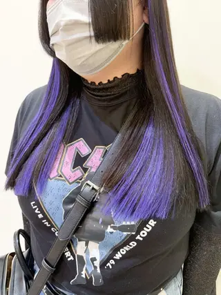 セミロング 横浜🍒ルーツカラー エクステ／RIEのヘアスタイル