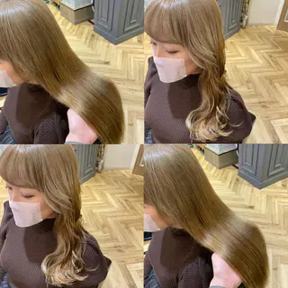 ロング カラー 艶カラー/韓国顔周り 🎀mamiのヘアスタイル