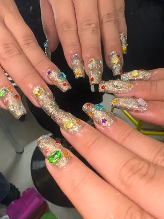 ネイル 33nail✴️栄 スミレ❇️Gel-xのネイルデザイン