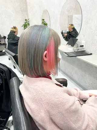 ショート 🦋ハイトーン🦋 石山 希理🦋のヘアスタイル