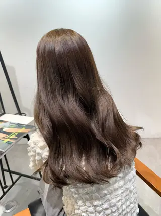 セミロング カラー ヘアアレンジ ブリーチなしカラー /ベージュ/安形翔のヘアスタイル