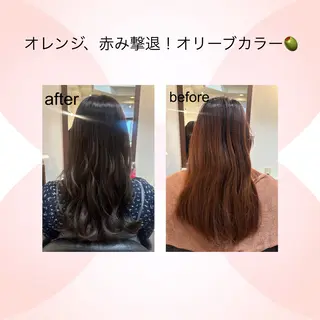 ロング MOLLASALON 浅香山店所属・髪質改善カラー 縮毛矯正🤍辻桃加のヘアスタイル