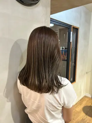 セミロング カラー きよまつ みさきのヘアスタイル