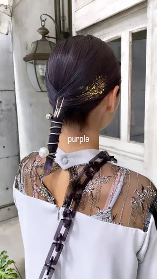 ミディアム カラー ヘアアレンジ メンズ 心斎橋美容室 Junのヘアスタイル