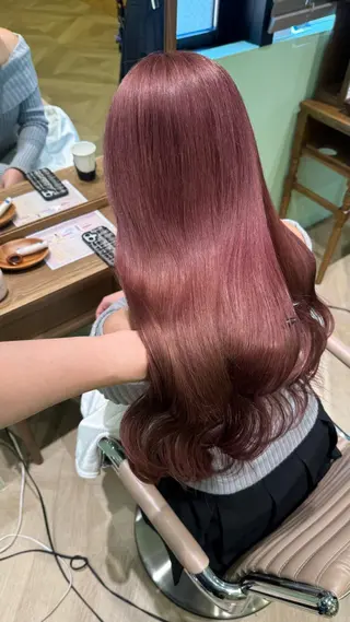 ロング カラー 横浜🍒ルーツカラー エクステ／RIEのヘアスタイル