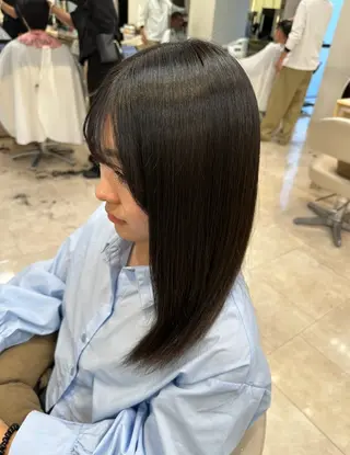 ロング カラー お悩み改善 黄金比みくのヘアスタイル