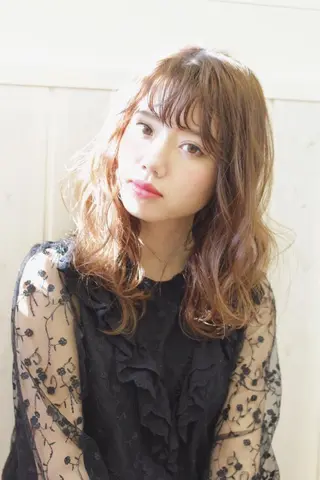 ロング カラー パーマ ヘアアレンジ 代表🎀 ふわモテ愛 され髪🩷yumiのヘアスタイル