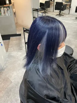 ミディアム カラー 難波ブリーチカラー 伊藤洋輝のヘアスタイル