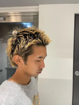 ショート メンズ ニュアンスパーマ/ メンズカット田島勇樹のヘアスタイル