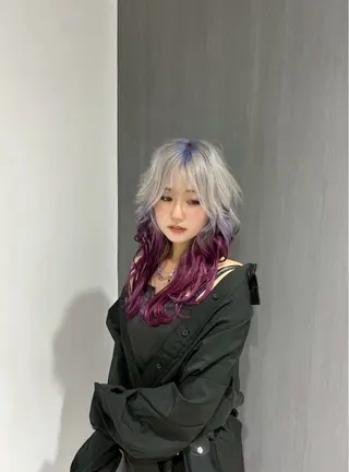 ロング punel原宿所属・ダメージレスカラー /ひなののヘアスタイル