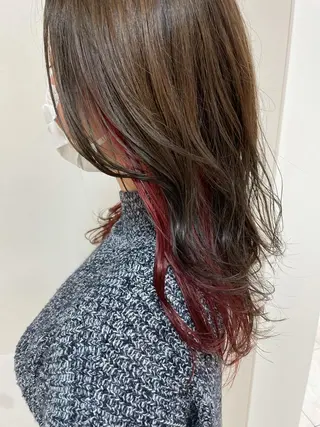 セミロング カラー ヘアアレンジ 【Sweep】おじま のぞみのヘアスタイル