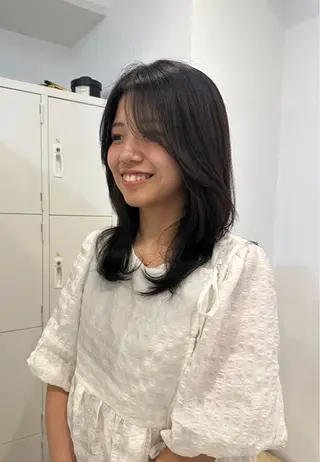 セミロング カラー 梅田/柔らかカラー/ オオハシ リナコのヘアスタイル