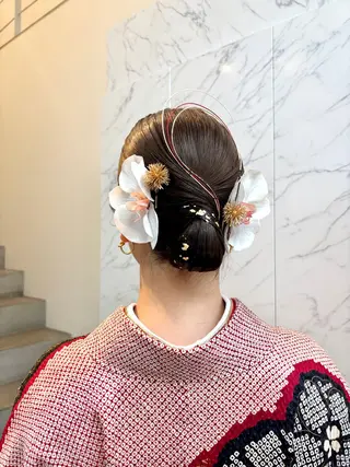 セミロング ヘアアレンジ miu /透明感カラーのヘアスタイル