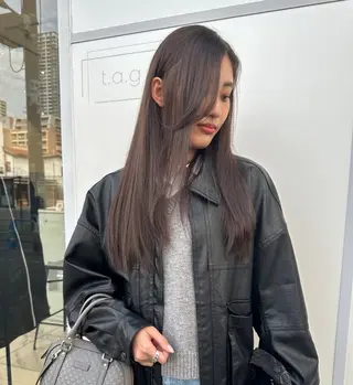 セミロング カラー 【t.a.g（タグ）】所属・ノンダメージ髪質改善 カラー💎/KURAのヘアスタイル