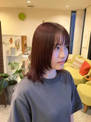 ミディアム カラー hair make an nico(ヘアーメイクアンニコ)所属・森田 研司のヘアスタイル