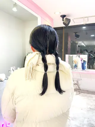 セミロング ヘアアレンジ 🌼memoto 東三国店🌼のマツエク・マツパデザイン
