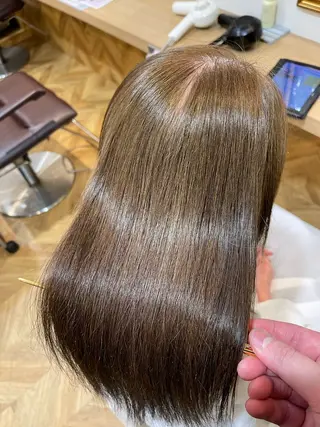 ミディアム カラー ヘアアレンジ メーカー認定美容師 /本物の髪質改善のヘアスタイル