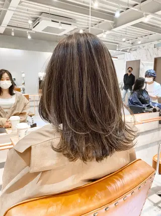 ミディアム カラー ハイトーン×似合わせ 🌱中川慎之介のヘアスタイル