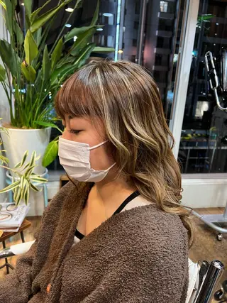 セミロング カラー ヘアアレンジ FLOW所属・Shouei  のヘアスタイル