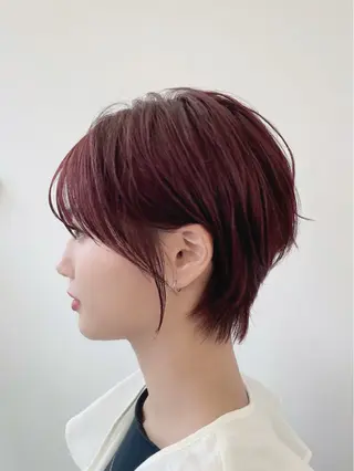 ショート カラー 【似合わせカット】 【美髪矯正】空のヘアスタイル