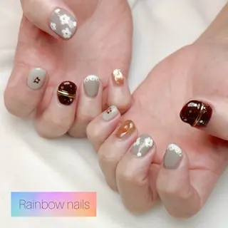 ネイル Rainbow nailsくろちゃんのネイルデザイン