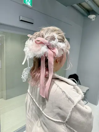 ヘアアレンジ 艶 ケアブリーチ 🎀🩵RISAのヘアスタイル