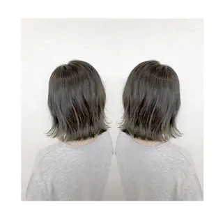 セミロング カラー 髪質改善✨透明感 カラー🫧KAORIのヘアスタイル