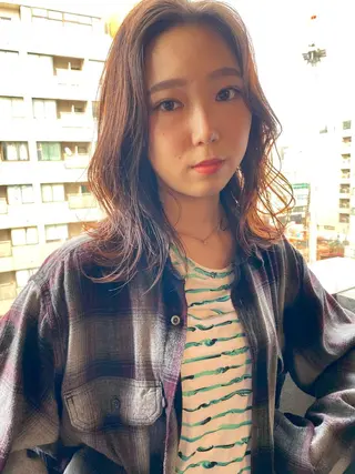 ロング カラー 顔周り/ブリーチなし /縮毛矯正🫧伊勢のヘアスタイル