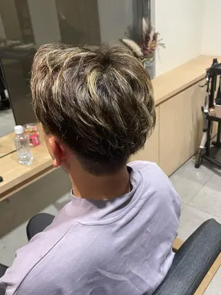 カラー メンズ Le'a所属・渋谷/フェード/ 國分 翔のヘアスタイル