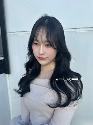 ロング カラー 韓国ヘア🦢🖤 Sayumiのヘアスタイル