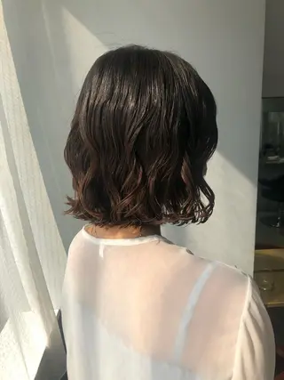 ショート パーマ ロングパーマ木村 ボブパーマのヘアスタイル