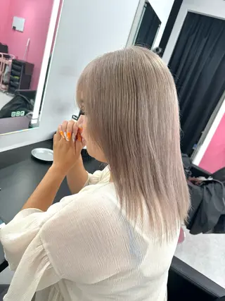 ミディアム カラー EGO所属・ブリーチカラー💖 rukaのヘアスタイル