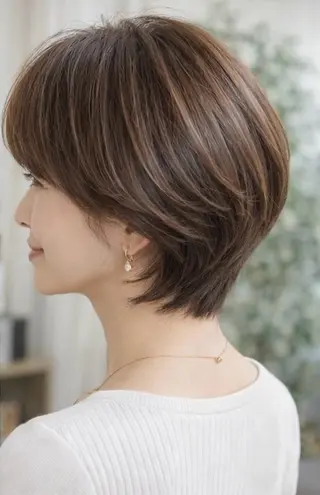 ショート Leyシェアサロン所属・Ken ドライカット ✂️髪質改善のヘアスタイル