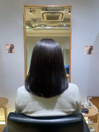 ミディアム 縮毛矯正/レイヤー /ひかるのヘアスタイル