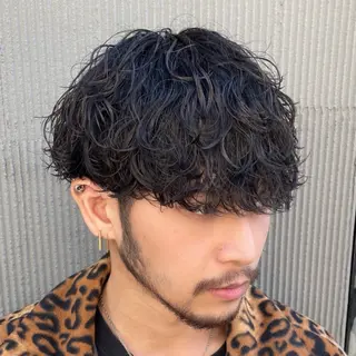 ミディアム パーマ ヘアアレンジ メンズ fifth Tokyo所属・fifth 石川 凪のヘアスタイル
