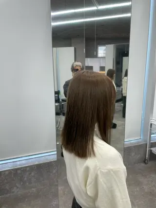 ミディアム カラー エフェクトブリーチ 神戸 三宮 麟太郎のヘアスタイル