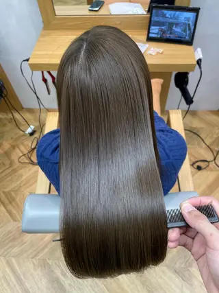 ロング カラー パーマ youres hair はなれ店所属・髪質改善🌸縮毛矯正 専門家💖後藤のヘアスタイル