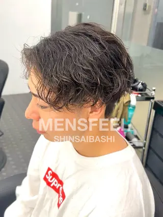 ミディアム MENS FEEL所属・メンズパーマが上手い 💇RYO❤️‍🔥のヘアスタイル