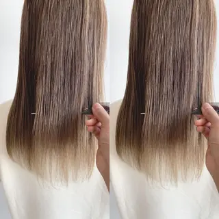 ロング 髪質改善 上品艶感カラーのヘアスタイル