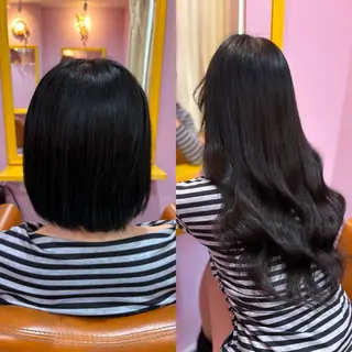 ショート チビ編み込みエクステ どぅ〜す/YUIのヘアスタイル