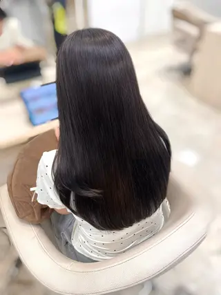 ロング カラー 透明感ワンカラー🎀 レイヤー/AOのヘアスタイル