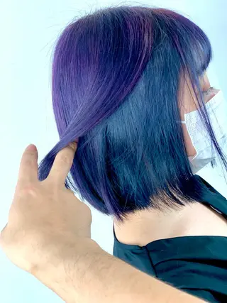 ショート ブリーチ毛に縮毛矯正 ✨カラー✨山田 正幸のヘアスタイル