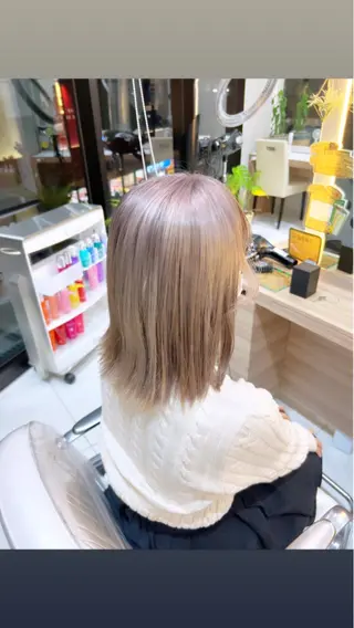 セミロング カラー 💫副店長💫 篠崎 はやとのヘアスタイル