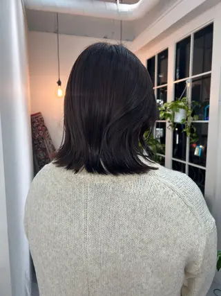 ミディアム カラー レイヤーボブ/ 艶カラー/サナ🌼のヘアスタイル