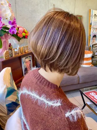 ショート カラー 🖤🎀韓国カラー ゆう🎀🖤のヘアスタイル