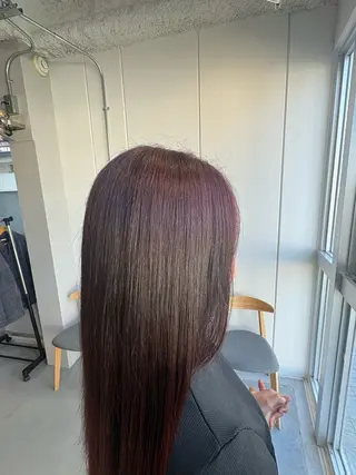 ロング カラー オオニシ ナツミのヘアスタイル