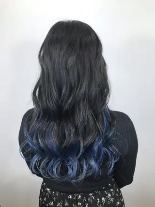 ロング カラー インナーカラー/ ストレート/奥野洸也のヘアスタイル