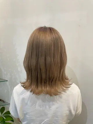 ミディアム カラー 髪質改善カラー🤍 エクステ✨君島由実子のヘアスタイル