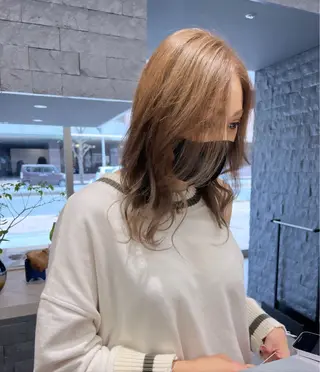 ミディアム カラー たかはし まいのヘアスタイル