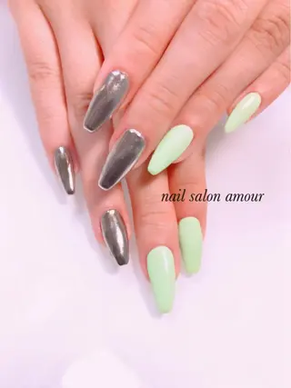ロング ネイル nailsalon ♡amour♡のネイルデザイン